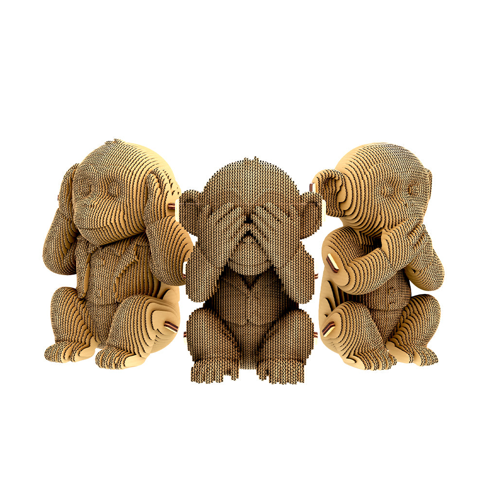 Cartonic MONKEYS TRIO 3D Puzzle