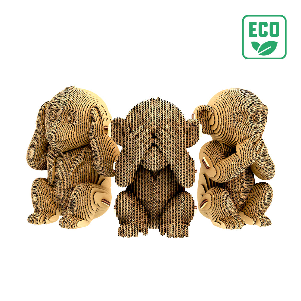 Cartonic MONKEYS TRIO 3D Puzzle