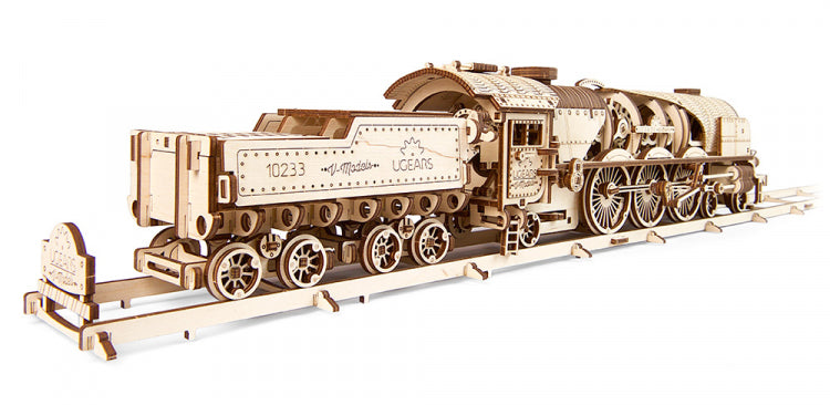 Ugears V-Express Steam Train Tender Model Puzzle