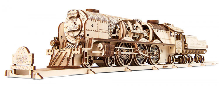 Ugears V-Express Steam Train Tender Model Puzzle