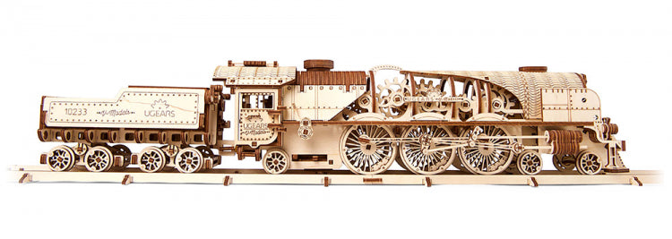 Ugears V-Express Steam Train Tender Model Puzzle