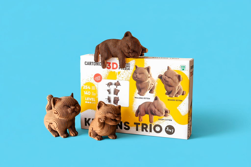 Cartonic KITTENS TRIO 3D Puzzle